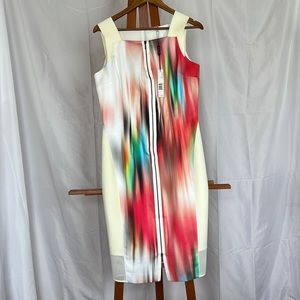Elie Tahari sleeveless multi color dress